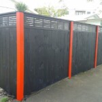 Oriental trellis fence - painted Oriental trellis fence - painted